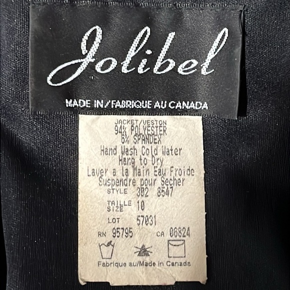 Jolibel Animal Print Sequins Full Zip Waist Length Jacket - Picture 9 of 9